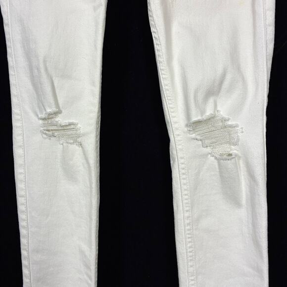 Abercrombie & Fitch The A&F White Ankle Destroyed Skinny jeans NWT size 25/0 R - Picture 4 of 6